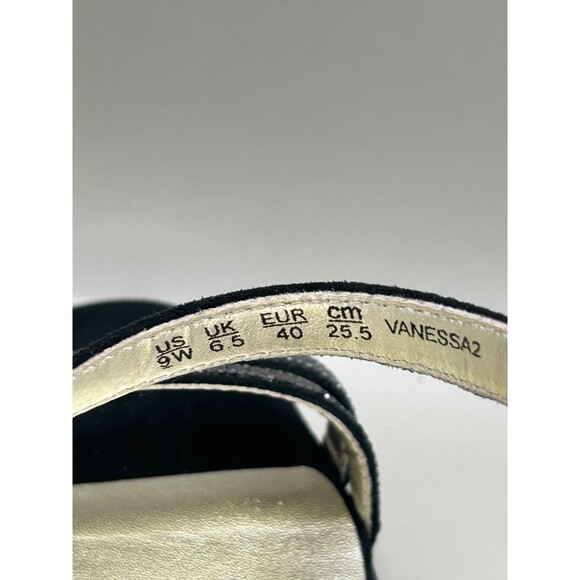 Naturalizer Vanessa2 Womens Strappy Heeled Sandals Rhinestone Black Sz 9 WIDE - Picture 6 of 7